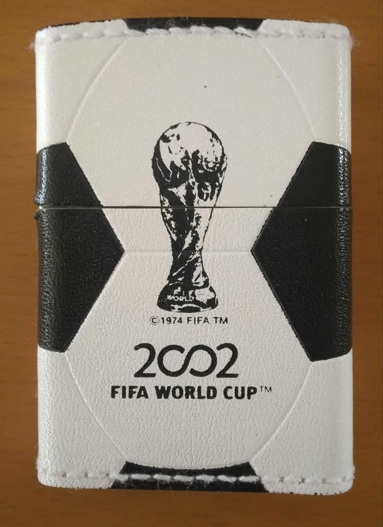 【貴重】2002日韓ワールドカップ記念ZIPPOジッポライター 本革 新品未使用