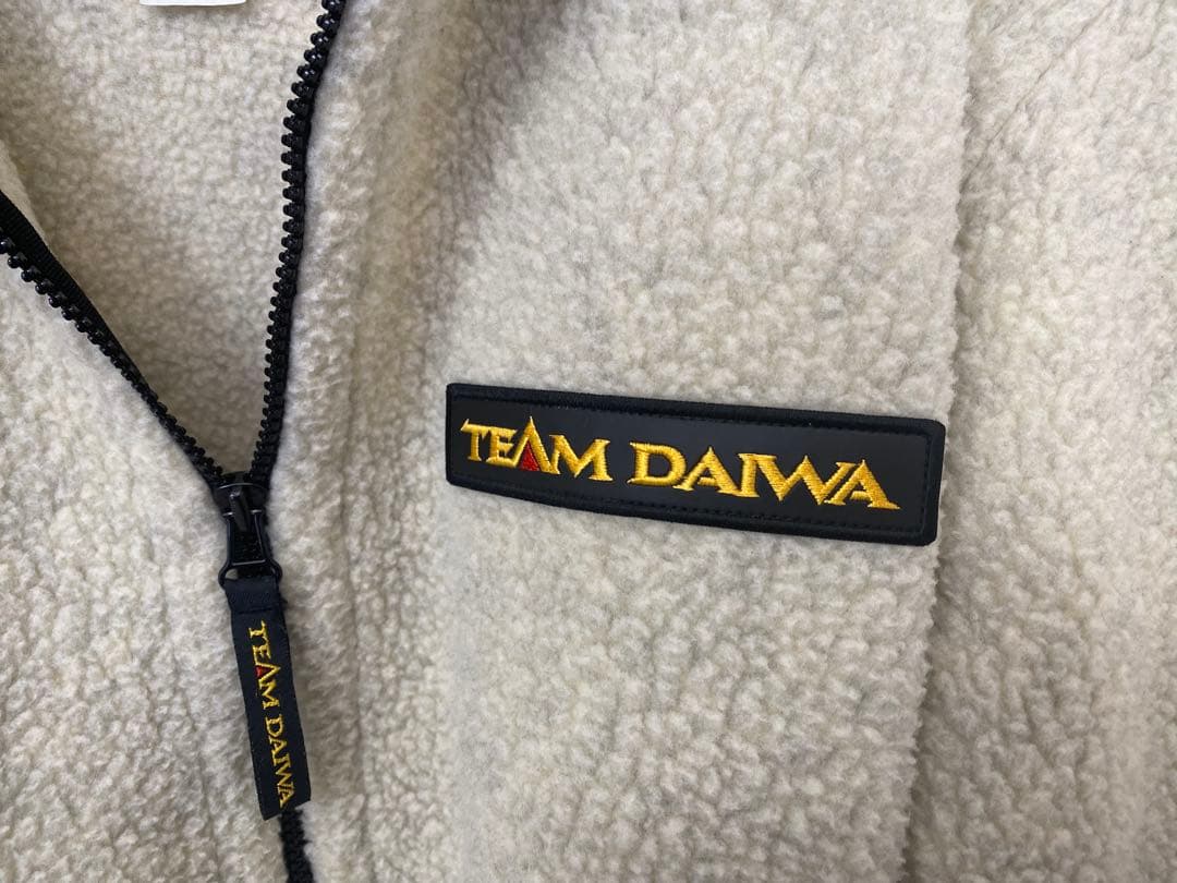 TEAM DAIWA フリースジャケット LLサイズ ホワイグレー(即購入可能)