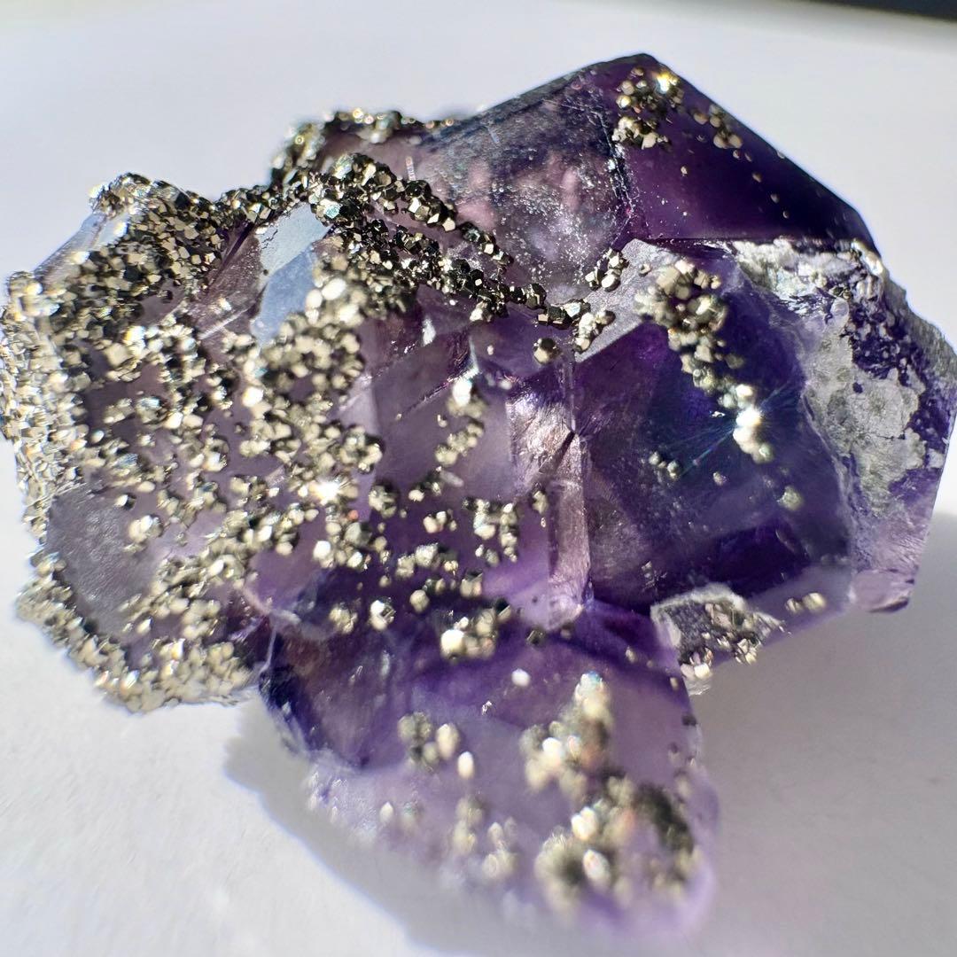 518 中国 内モンゴル産 レアタイプ フローライト&パイライト