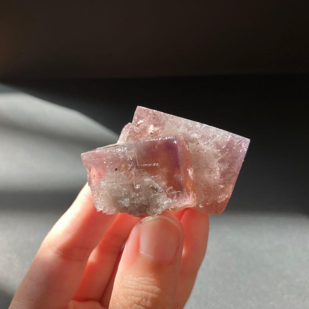 フローライト　レディアナベラ Sherry Twins Pocket 鉱物標本