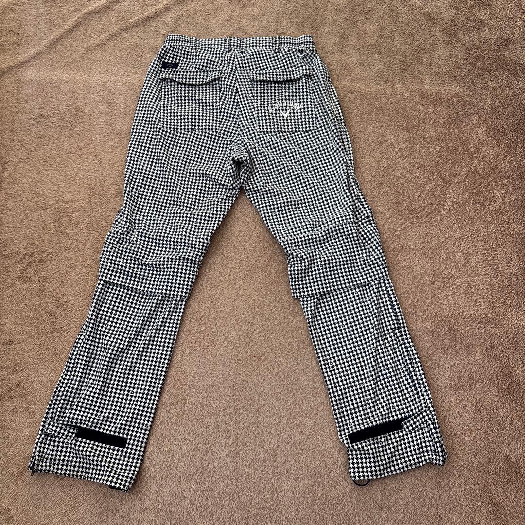 美品　キャロウェイ　レインコート　ジャケット　パンツ　千鳥格子　M ネイビー