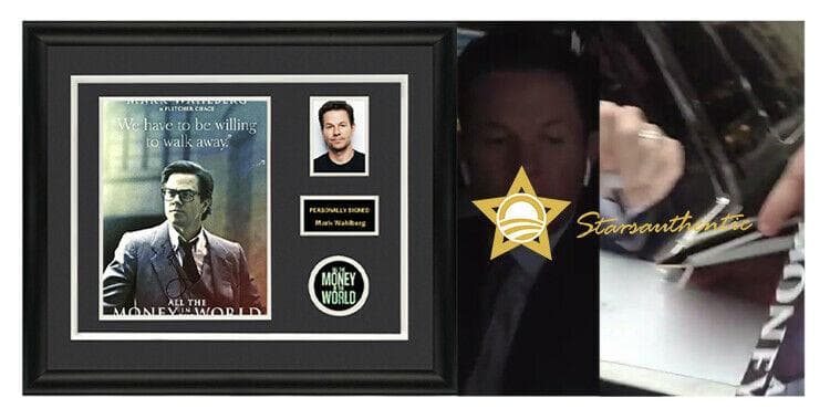 直筆サイン入り写真 マーク・ウォールバーグ ゲティ家の身代金 SA鑑定済