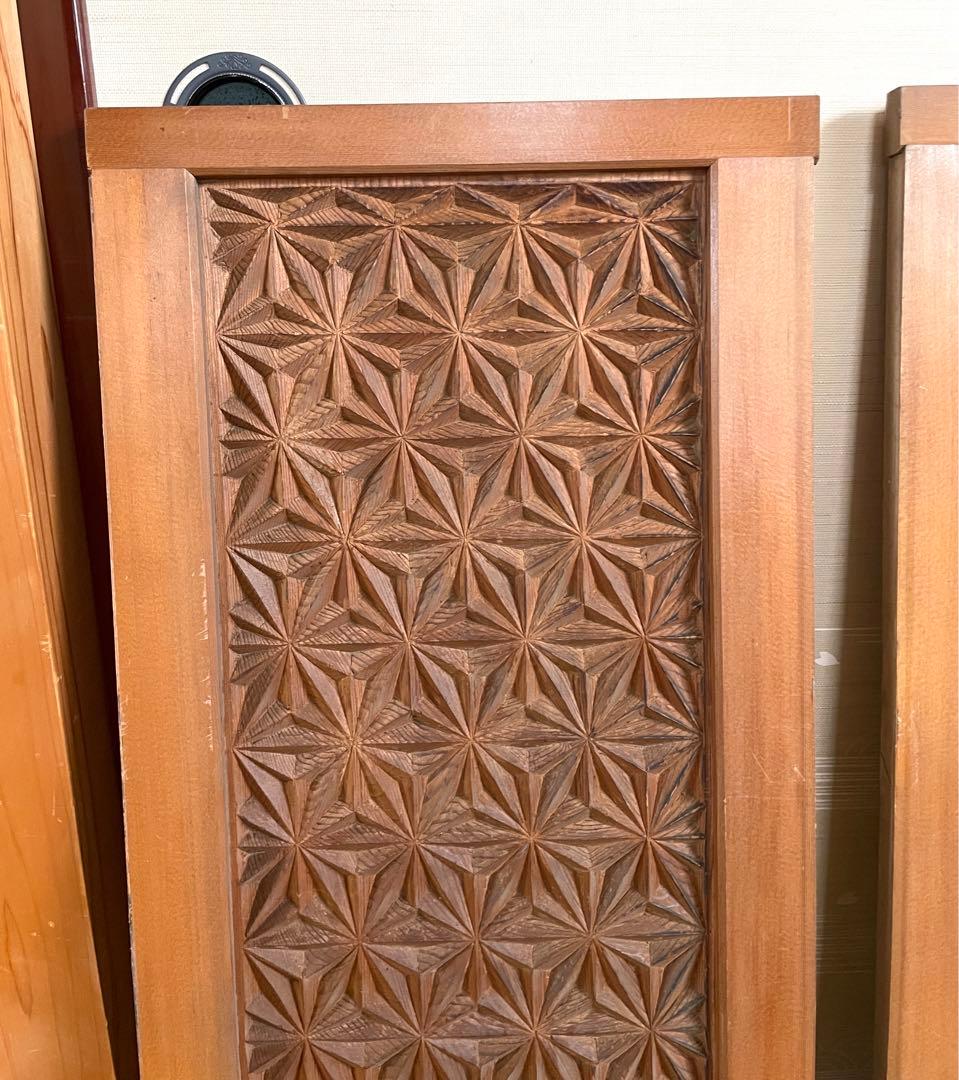 詳細不明 最高級 扉 戸 木材 希少 彫刻 古民具 アンティーク 明治 江戸