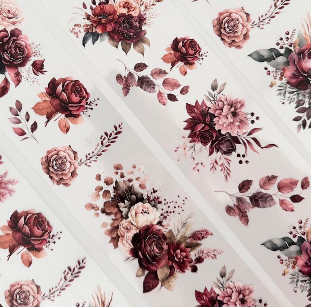 新品　magical touch　PET花マスキングテープ　マステ　5mロール