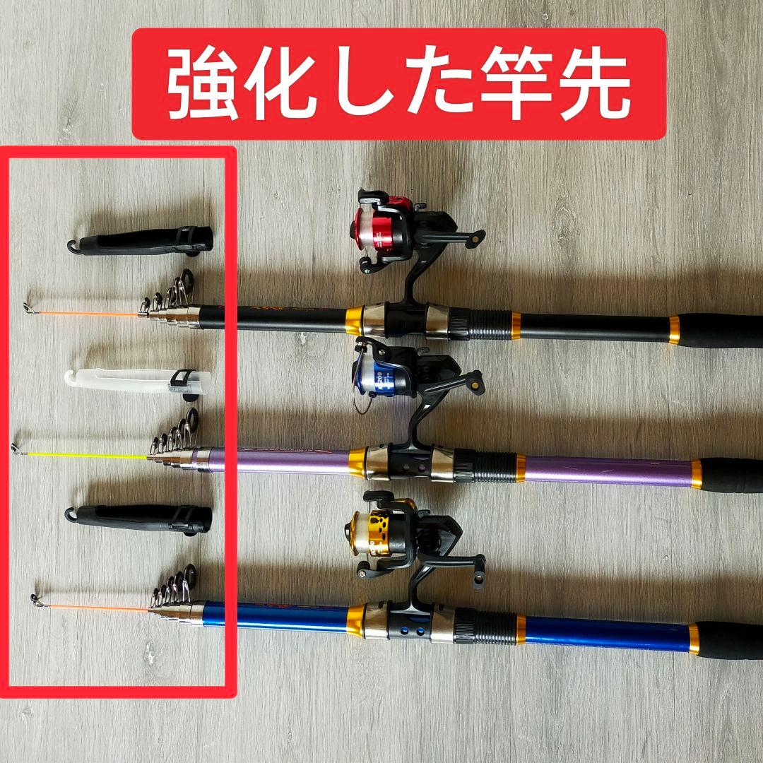 遠投竿　投げ竿 リール付き　３セット　3.6m 投げ釣リ 遠投釣り　遠投カゴ　青