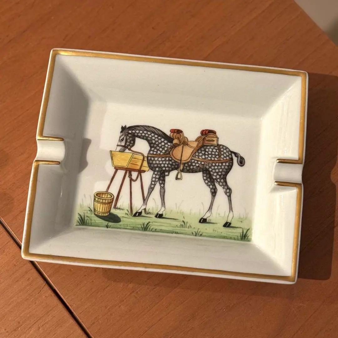 [1/9〆切] HERMES-PARIS ヴィンテージレア灰皿　馬　新品