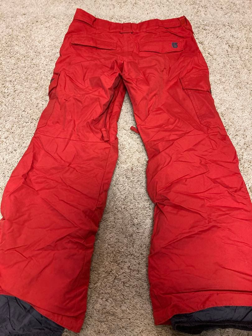 Burton キッズスノーボードウェア上下セット　赤 迷彩柄　M