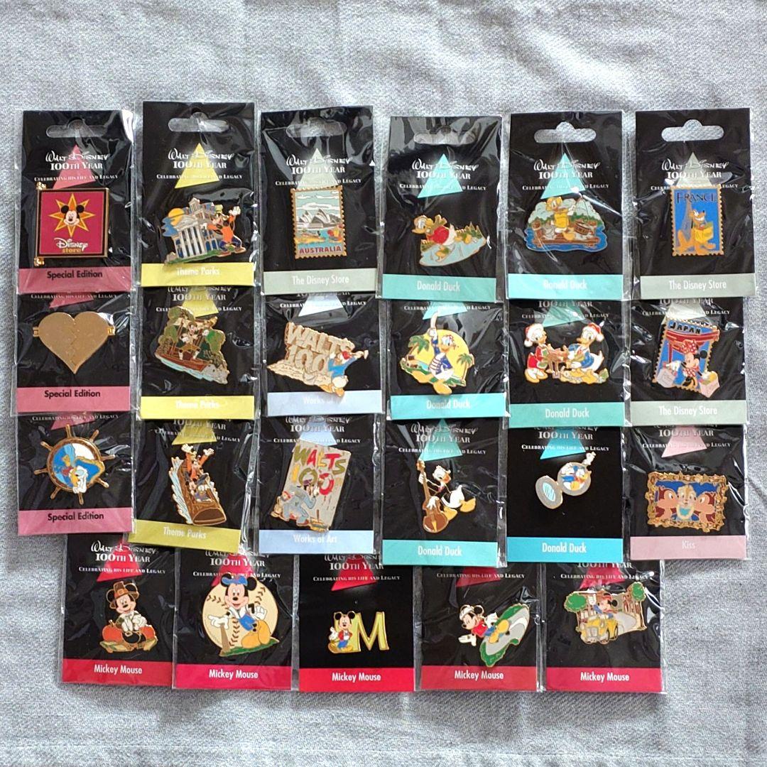 ディズニーストア ウォルト生誕100th記念 ピンバッジ23個セット