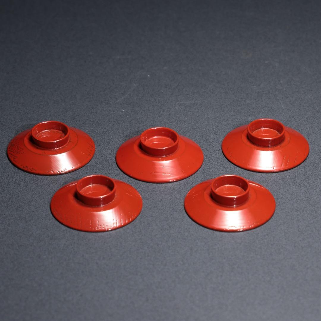 朱漆　箸洗　小吸物椀5客　表完　茶懐石　R1368お12