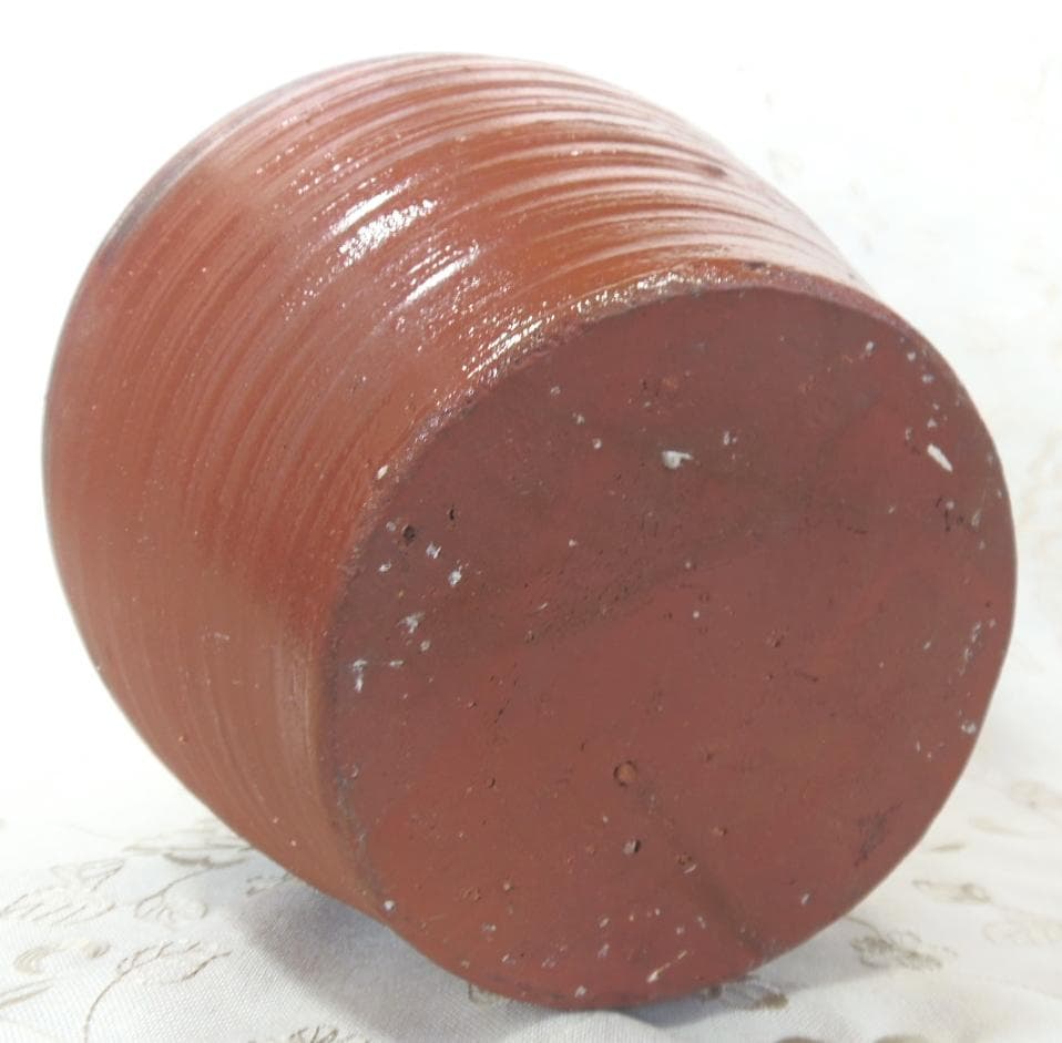 安土桃山時代の陶印 備前焼 古備前 三耳茶壺 花瓶 骨董 花器 和風