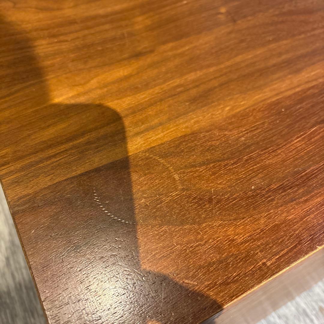 センターテーブル モダンな木製座卓（中央穴付き）