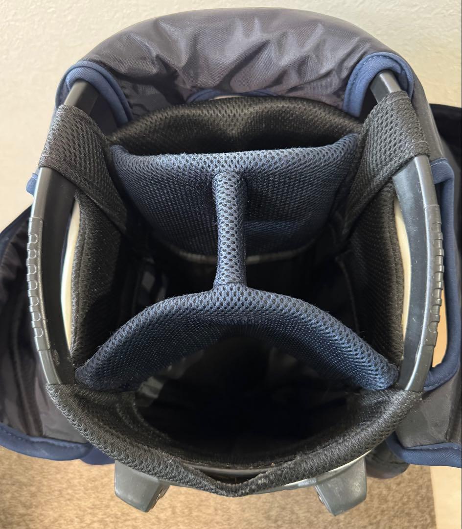 BEAMS GOLF スタンドキャディバッグ ネイビー/ホワイト 中古品