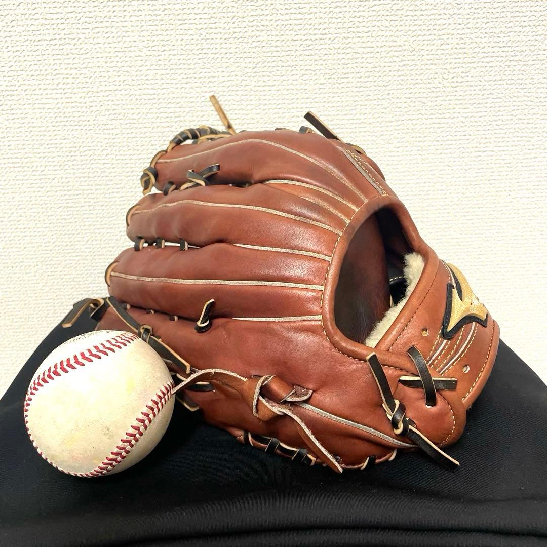 223 ミズノ グローバルエリート 型抜群 極美品 硬式 外野手用グローブ