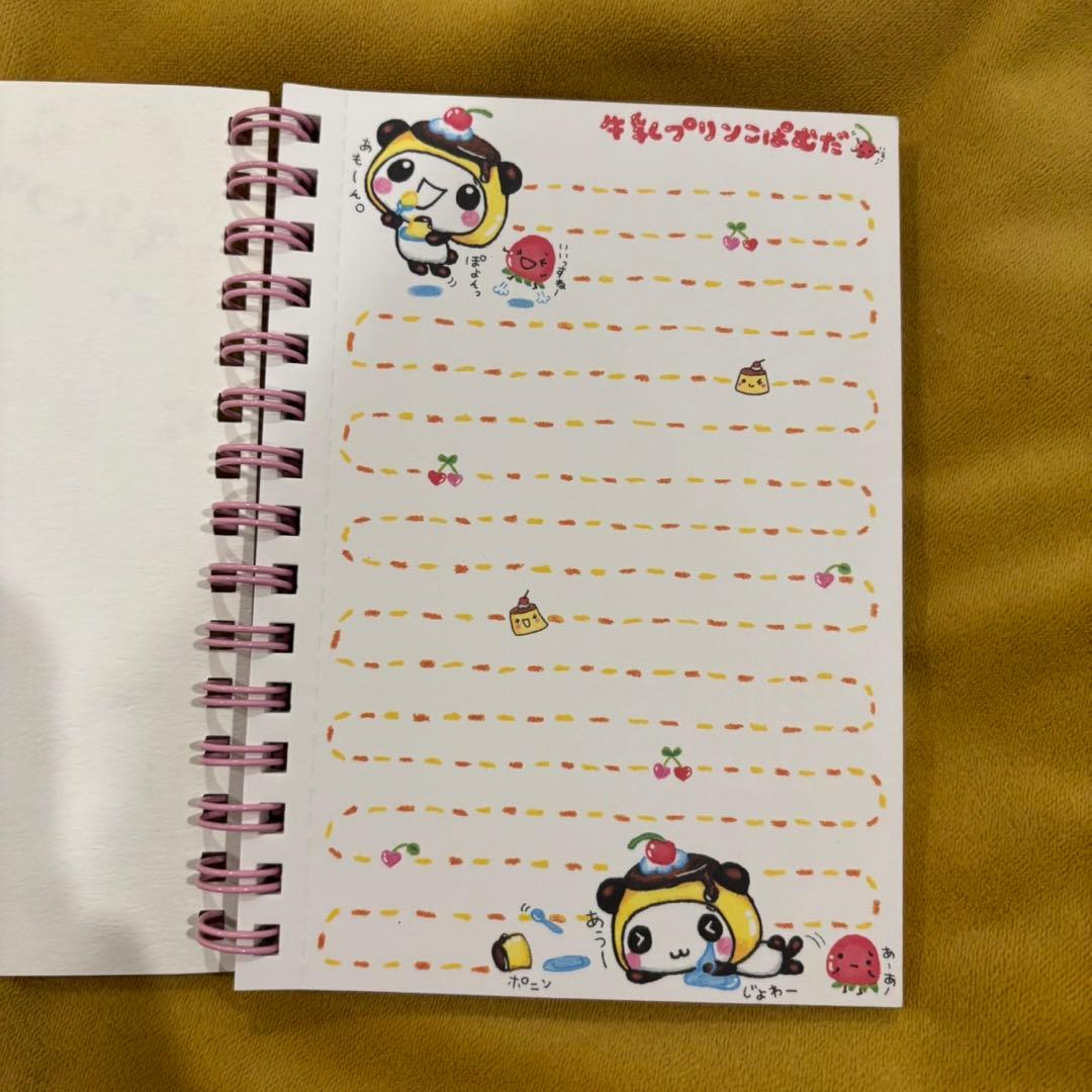 平成レトロ　牛乳プリンこぱむだ　メモ帳　Wリングメモ