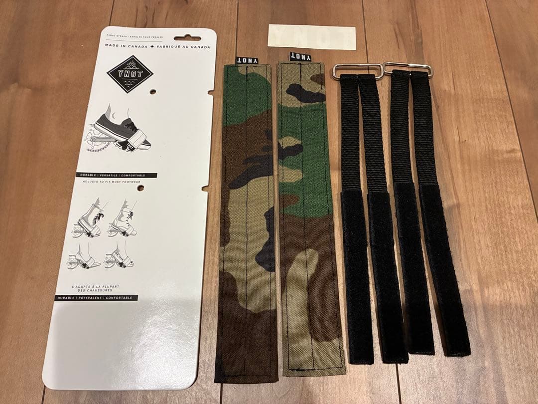 パーツ YNOT pedal strap woodland camo brotures