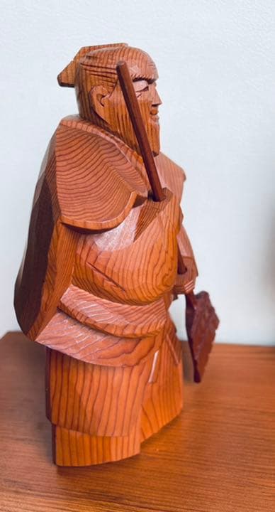 一位一刀彫　高砂（一位の木台付き）