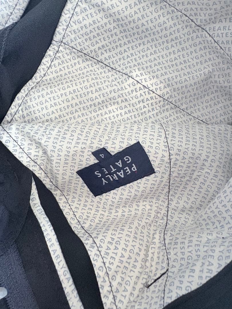 PEARLY GATES ブラック サイドストライプ サイズ4