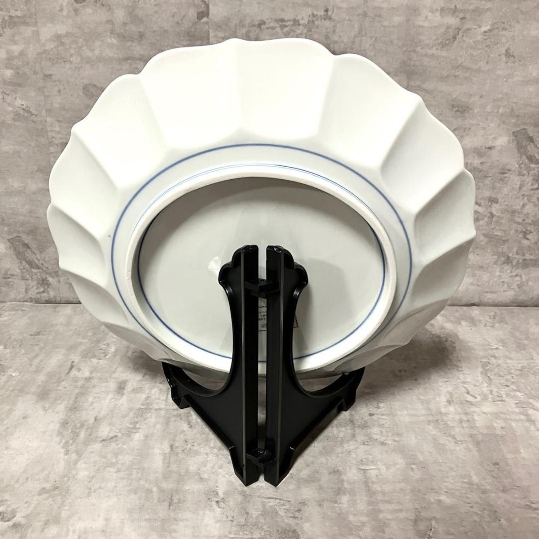 未使用保管品　九谷焼 10号飾皿 古九谷花鳥　伝統工芸品　皿立付　32cm 箱付