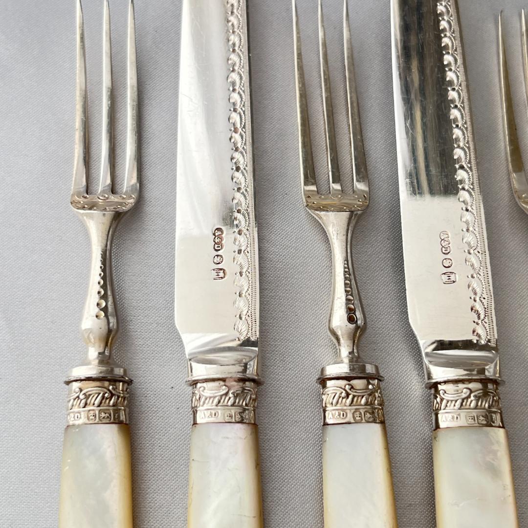 【Allen & Darwin 】【白蝶貝 / 純銀継手】デザートセット