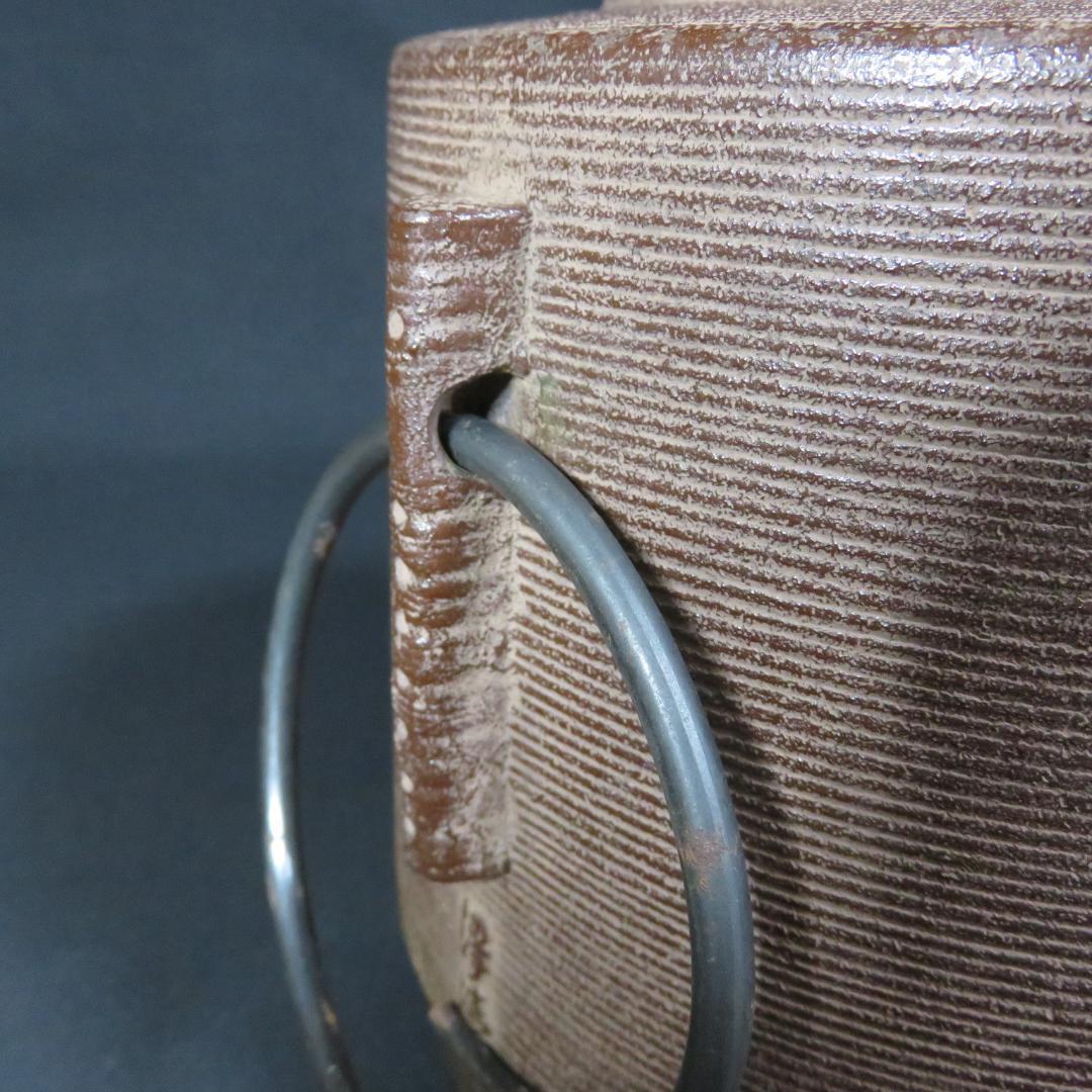 筒釜 糸目地紋 茶釜 佐藤浄清 共箱 木箱 銘 茶道具 茶器 茶の湯