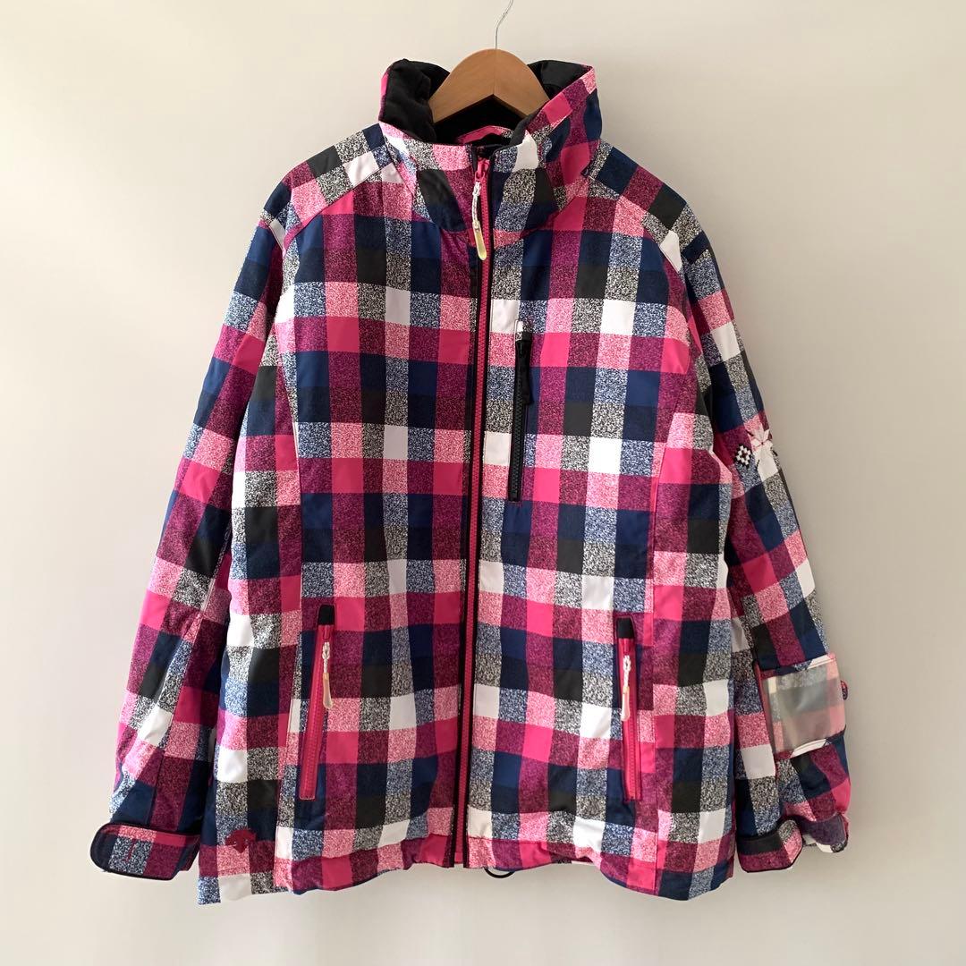 2点 デサント スキーウェア セット レディース スノボ ピンク 黒 L