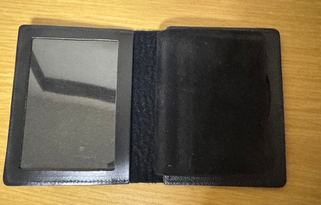 州警察バッジ付きレザー手帳