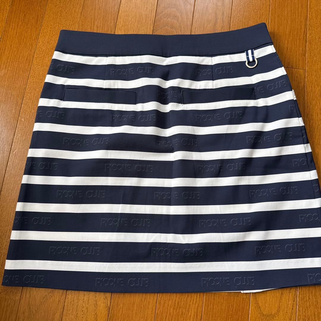 【美品】ピッコーネクラブ　42 スカート　ストライプ　ビキジャパン　ネイビー