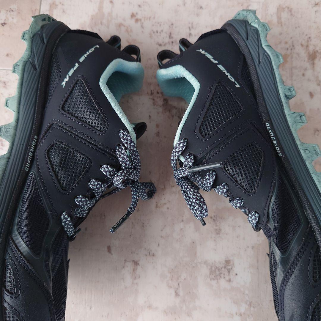 ローンピーク トレイルランニングシューズ ブラック/ミント