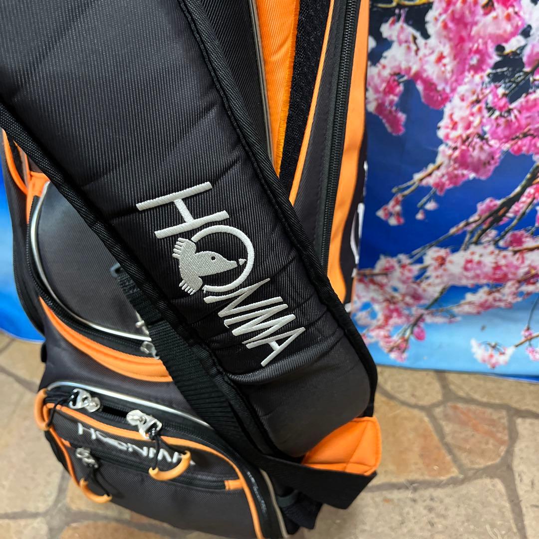 寶BT-1065 HONMA オレンジ ブラック キャディバッグ