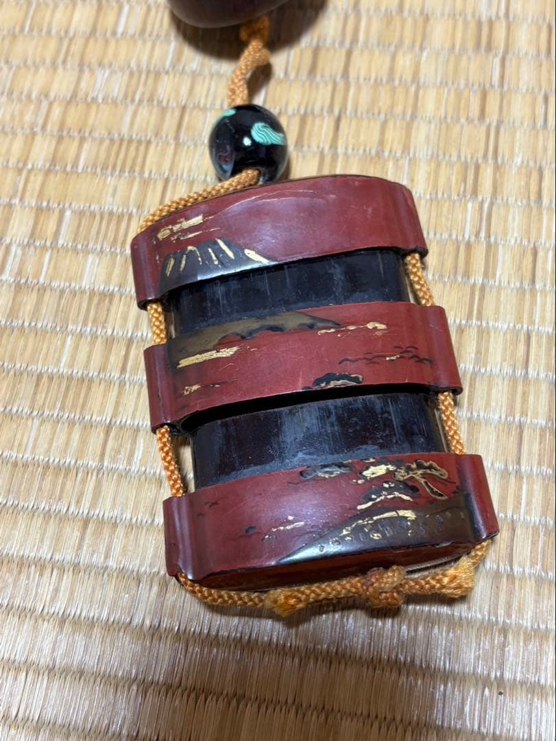 蒔絵　印籠　富士の図　根付け