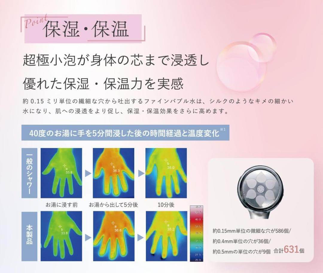 hibino rich moist shower シャワーヘッド