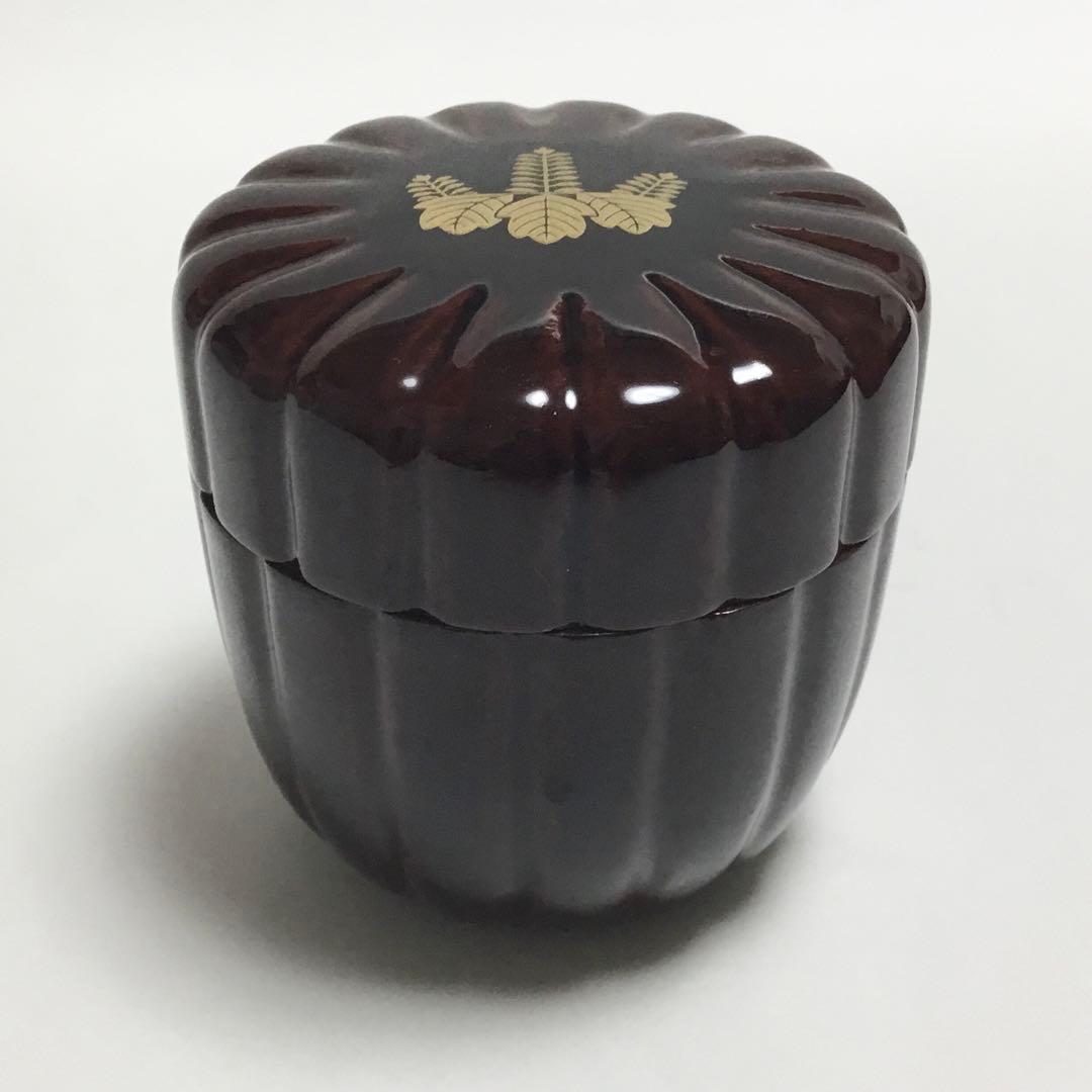 中棗 溜菊型 桐紋 中谷秀斉 茶道具 古物品