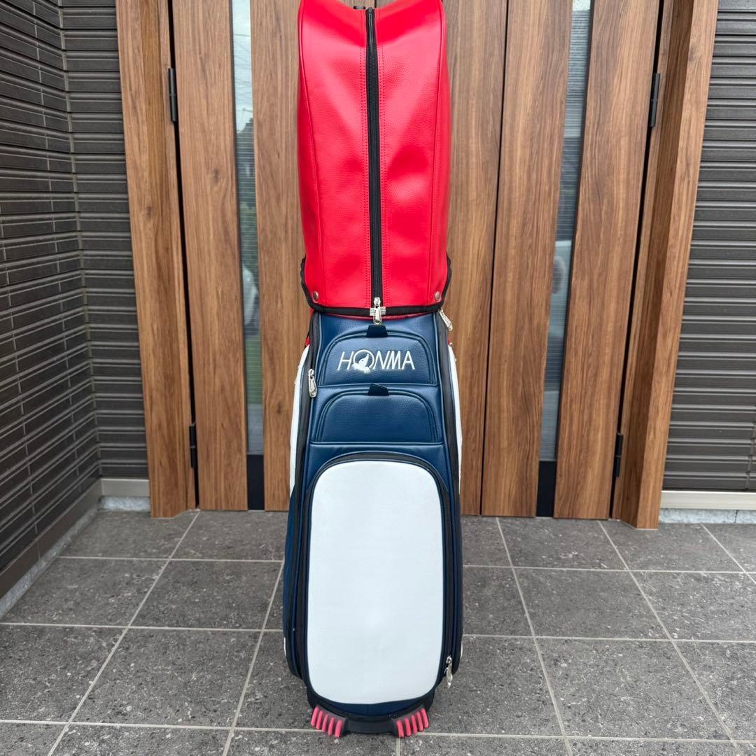 【KAZUKI様】【備品】HONMA キャディバッグ 赤 白