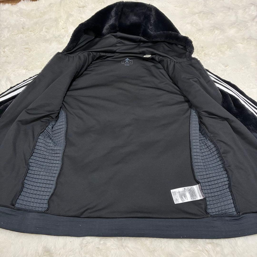 美品✨アディダス　ゴルフウェア　スリーストライプス　ボアフリース　セットアップ