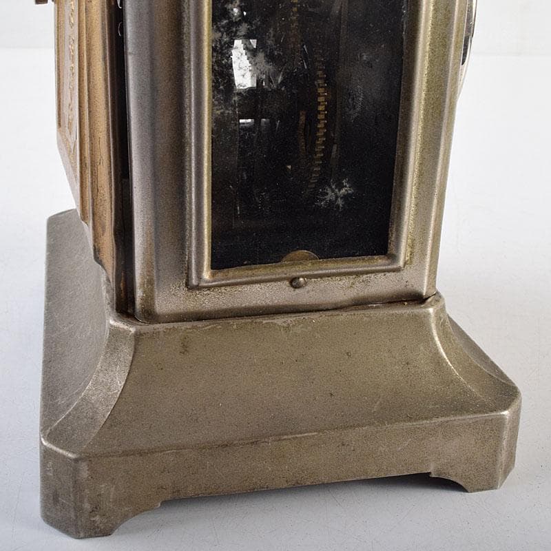 アンティーク　昭和レトロ　謙信洋行　置時計　ゼンマイ式　ジャンク品　VR8849