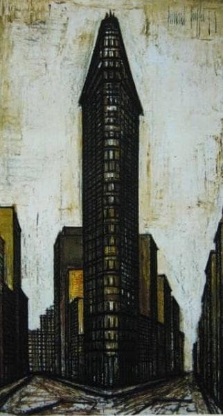 ベルナール・ビュッフェ「NEW YORK-Flat-Iron building」