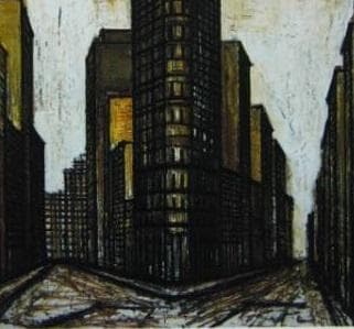 ベルナール・ビュッフェ「NEW YORK-Flat-Iron building」