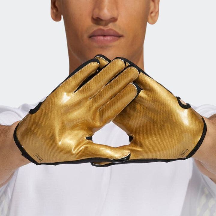 ADIZERO 11.0 アメフト グローブ ブラックゴールド Sサイズ【新品】