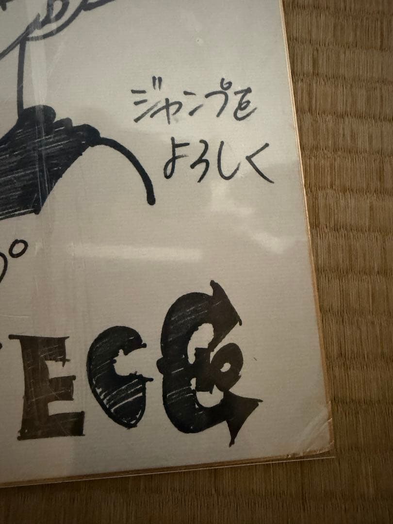 ONE PIECE ワンピース 直筆サイン色紙 当選品 尾田栄一郎 ルフィ