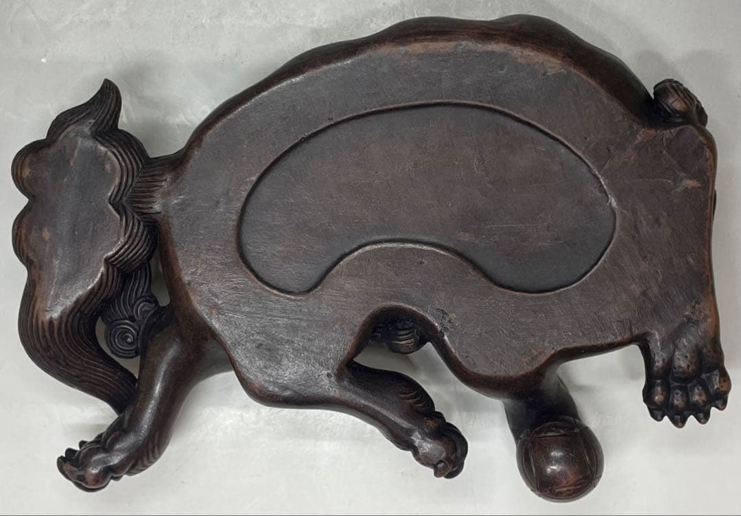 古備前　玉乗り　獅子香炉 　bg410