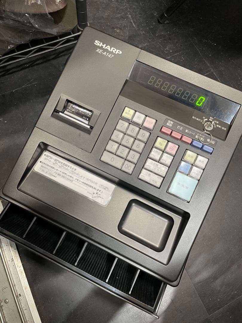 [動作品・念のためジャンクで] SHARP レジスター XE-A147 ブラック