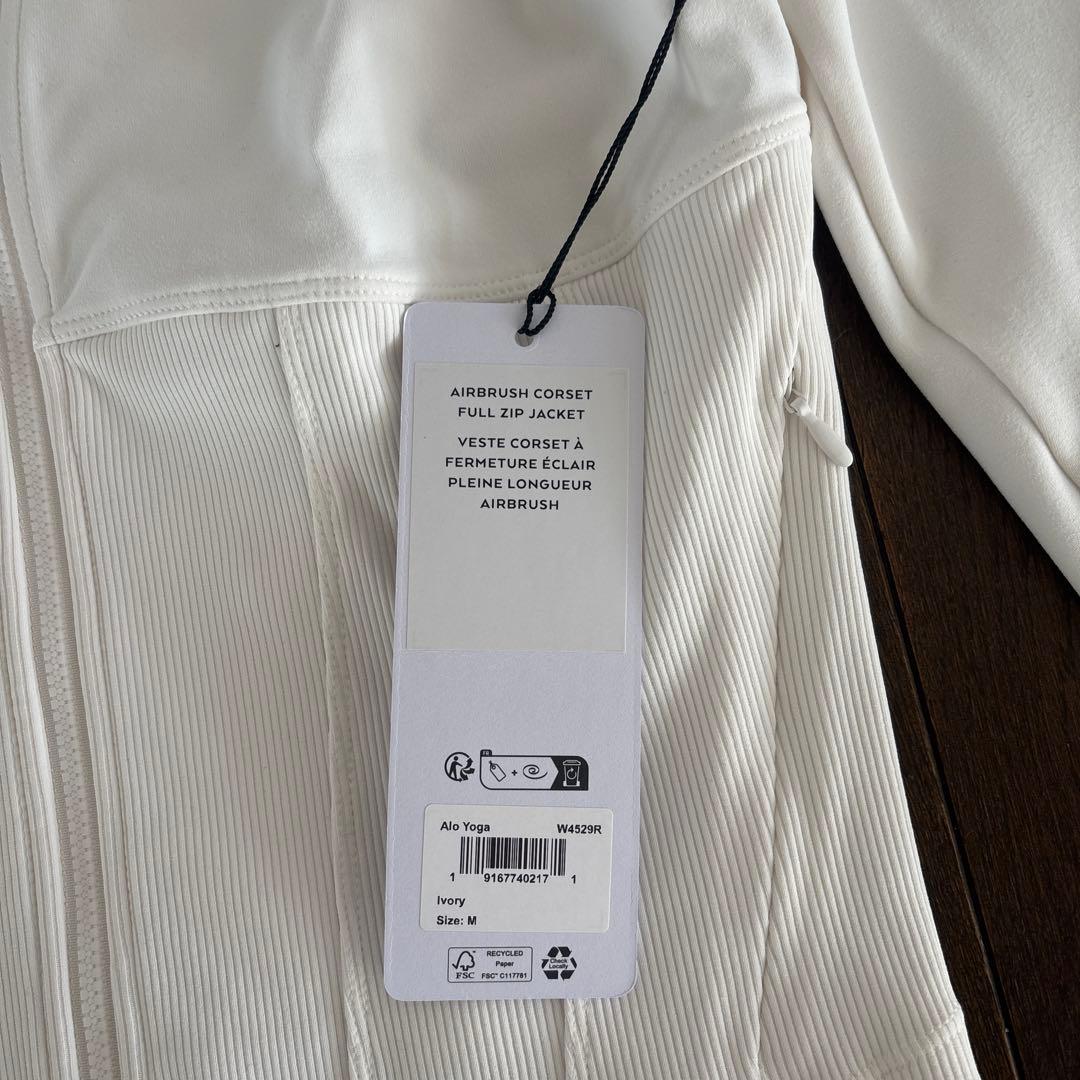 ヨガ・ピラティス Alo Full Zip Jacket M Ivory