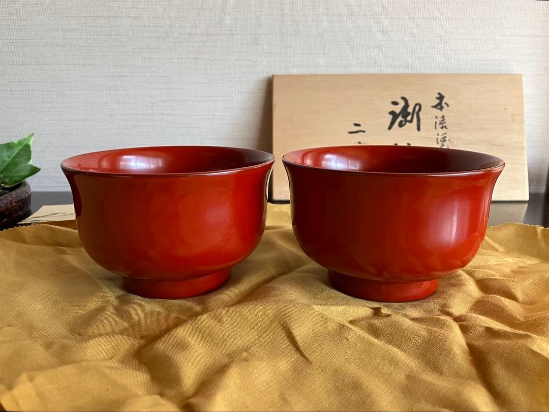 ＊ジャスミンさま専用＊　　　　　　　輪島塗　御椀　お椀　２客　本漆塗　（赤２客）