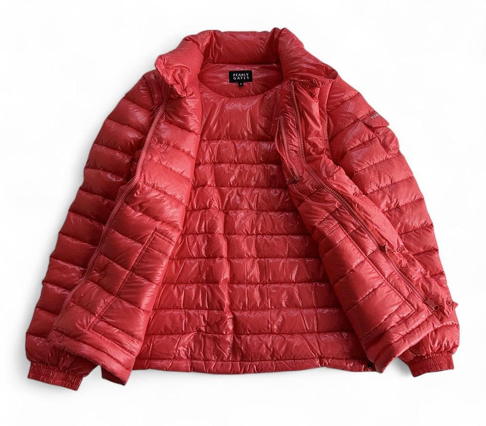 パーリーゲイツ 超軽量 2WAYライトダウンジャケット＆ベスト サイズ4ピンク