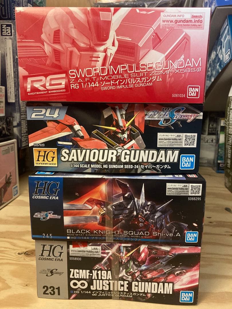 ガンプラhg まとめ売りインフィニットジャスティス　セイバーガンダムインパルス等