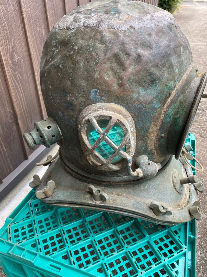 ビンテージ アンティーク 希少 潜水ヘルメット 銅 真鍮 重さ17kg