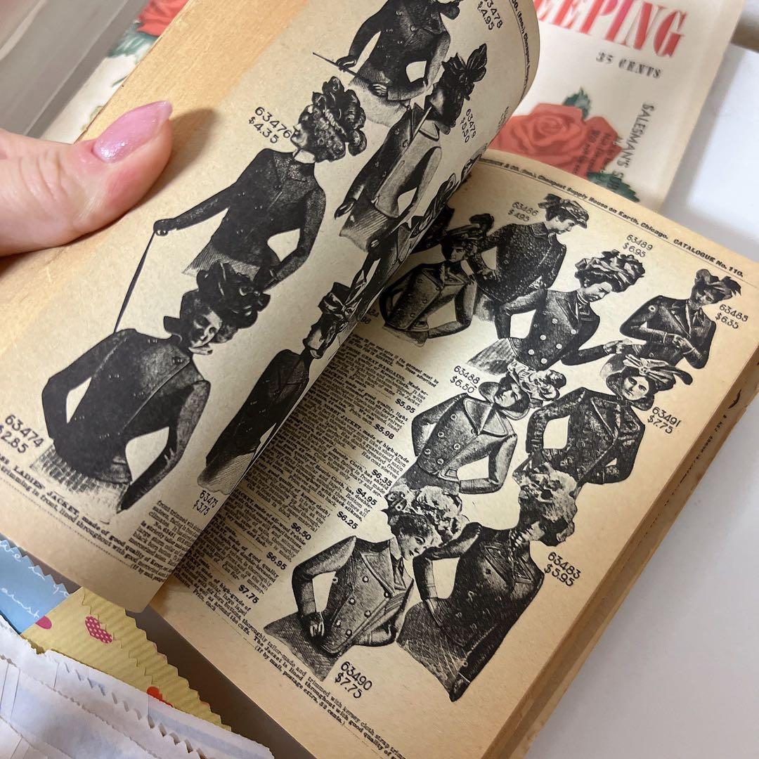 紙モノ コラージュ 1897年 シアーズ 復刻版 マルシェ袋 ジャンクジャーナル