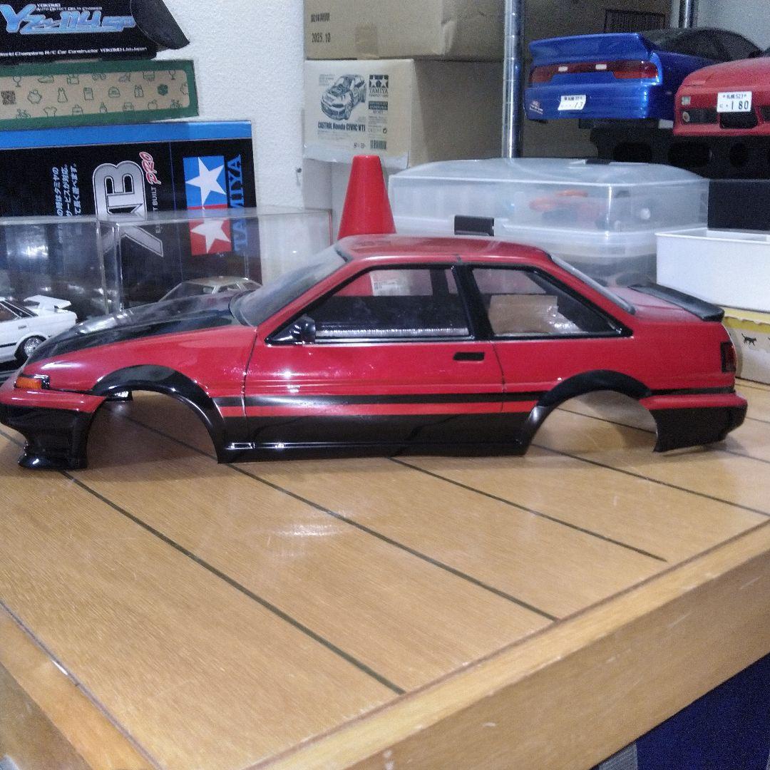 パンドラ　AE86 ラジコンボディ 1/10 赤黒