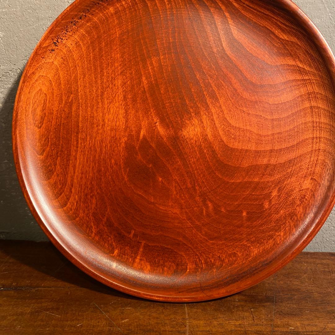 鈴木忠次作 木製皿 漆芸 漆器 菓子鉢 未使用品 伝統工芸 稀少 作家物