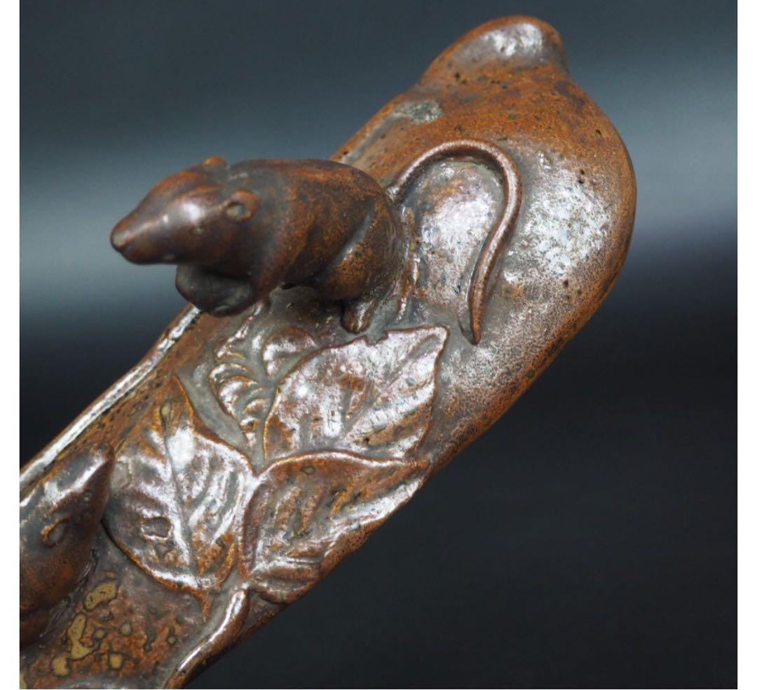 送料無料　江戸～明治　備前焼置物　陶印あり　秀逸作